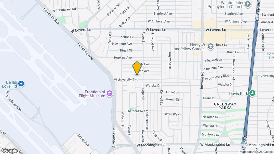 4525 W University Blvd Map and Location Details