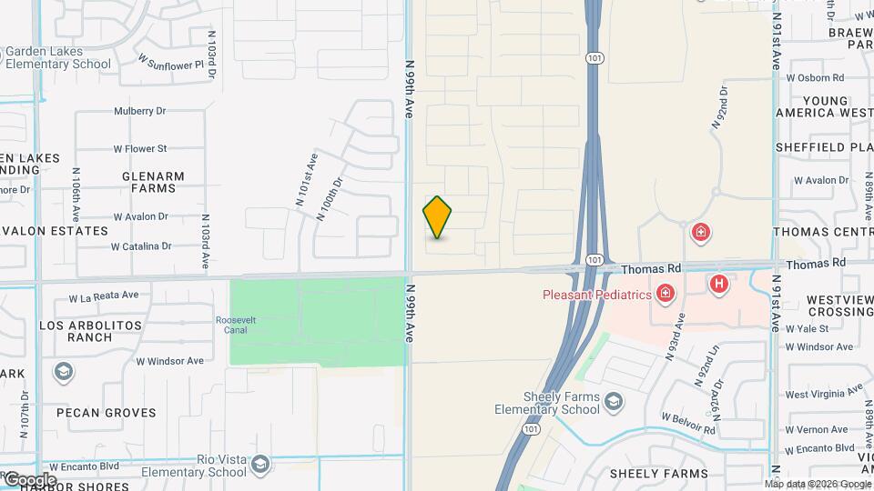 9834 W Verde Ln Map and Location Details