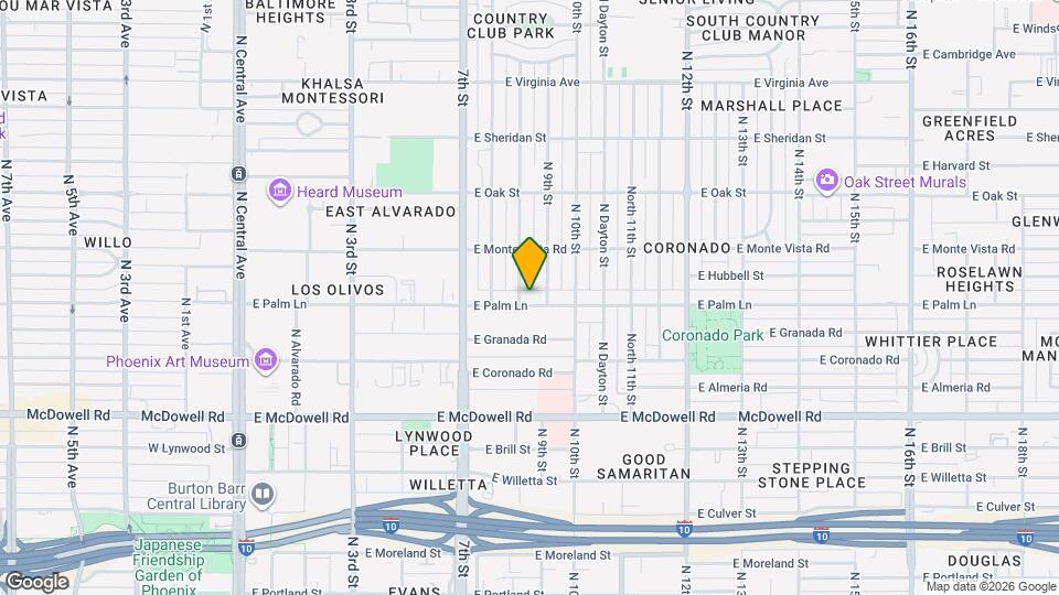 830 E Palm Ln Map and Location Details