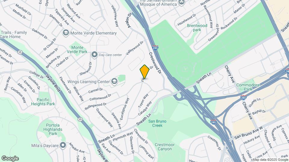 2280 Rollingwood Dr Map and Location Details