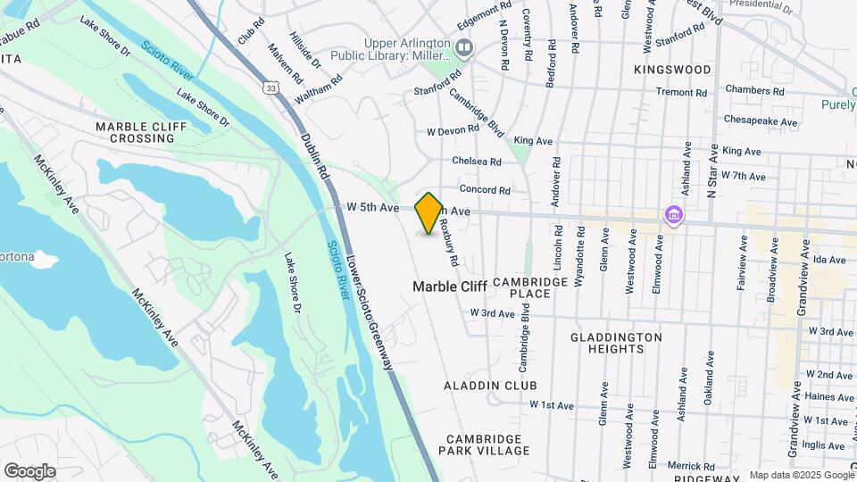 1609 Roxbury Rd Map and Location Details