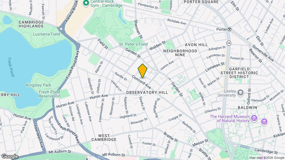 227 Concord Ave Map and Location Details