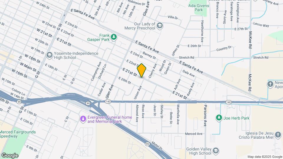 1098 E 21st St Map and Location Details