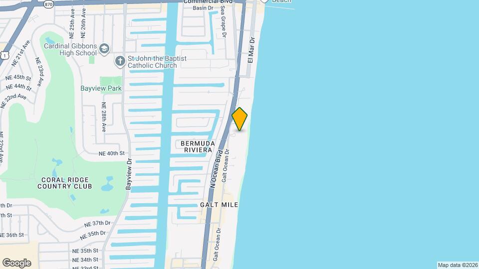 4240 Galt Ocean Dr Mapa y Detalles de la Ubicación