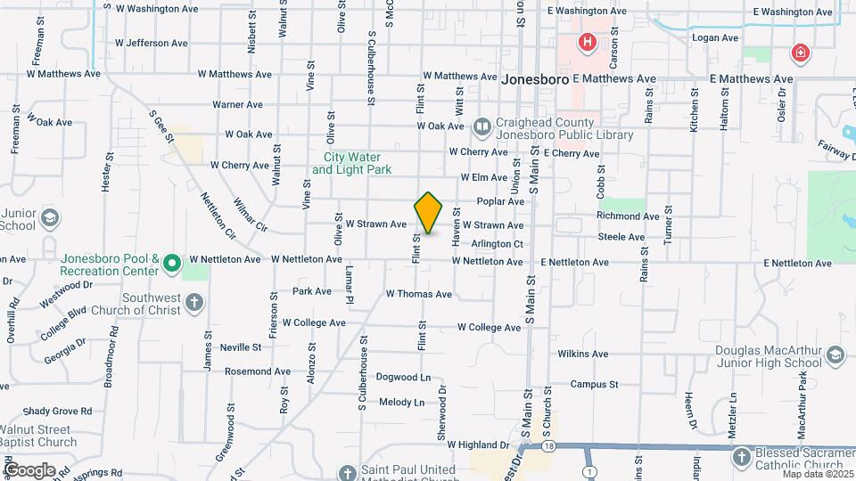 1314 Flint St Map and Location Details