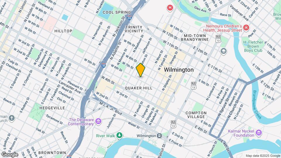 600 N Washington St Map and Location Details