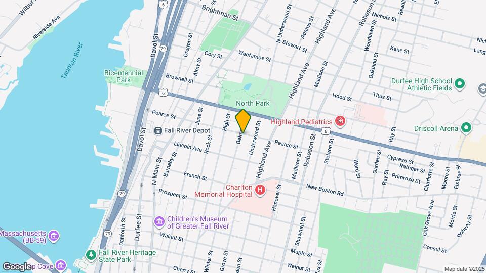 341 Belmont St Mapa y Detalles de la Ubicación