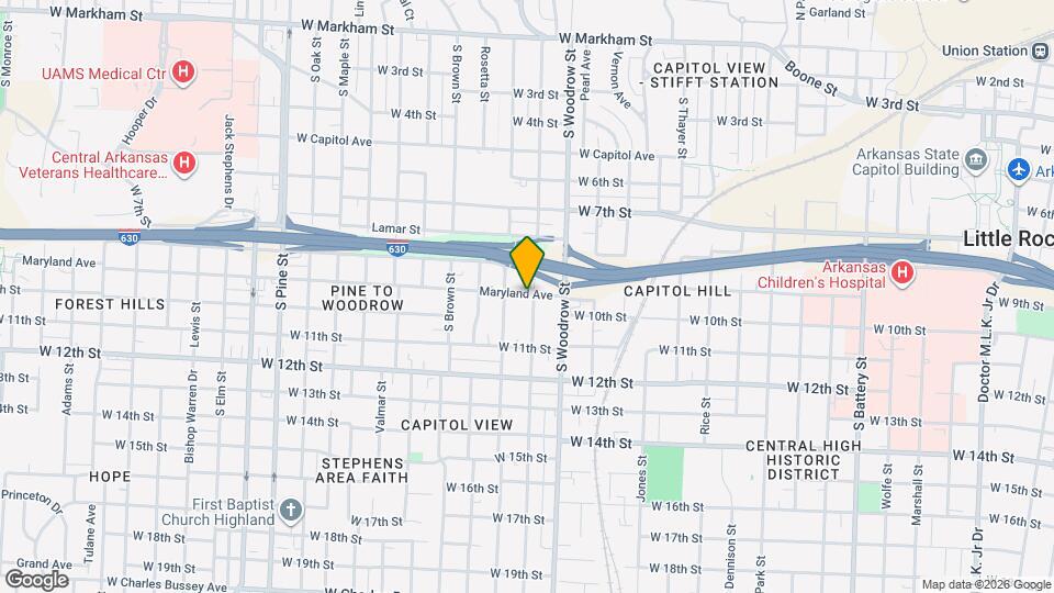 900 S Booker St Map and Location Details