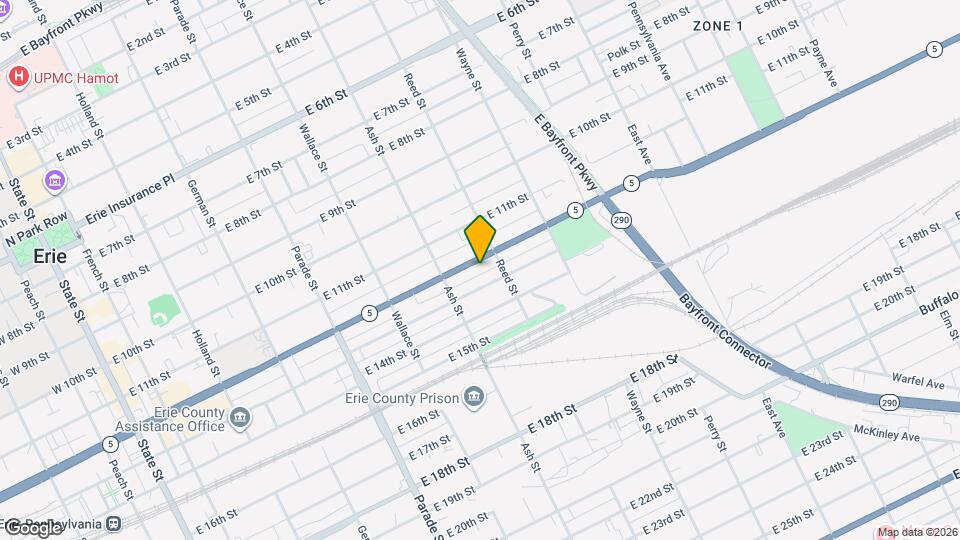 641 E 12th St, Unit 1 Map and Location Details