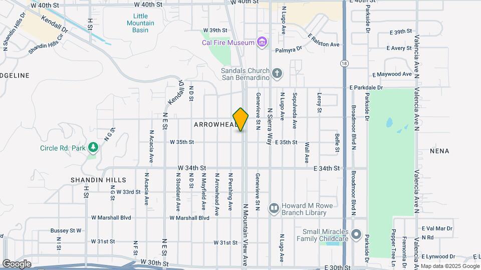 3534 N Mountain View Ave Map and Location Details