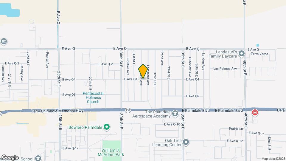 3138 E Ave Q4 Map and Location Details