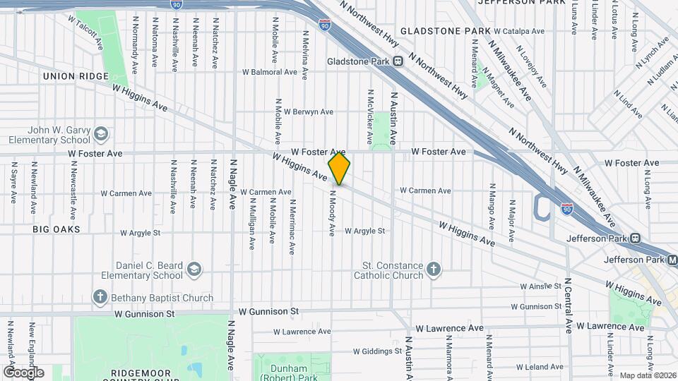 6121 W Higgins Ave Map and Location Details