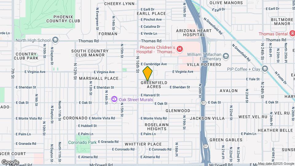 1631 E Yale St Mapa y Detalles de la Ubicación
