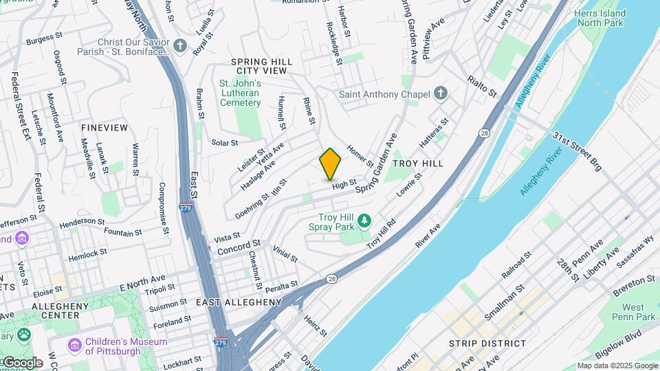 1234 High St Map and Location Details