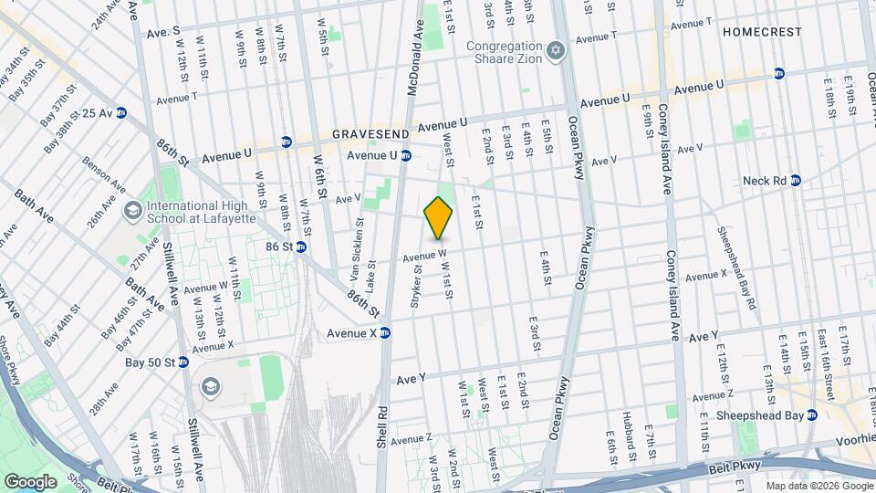 307 Avenue W Mapa y Detalles de la Ubicación