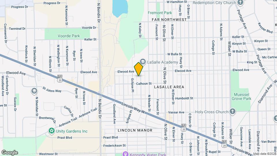 1317 N Kaley St Map and Location Details