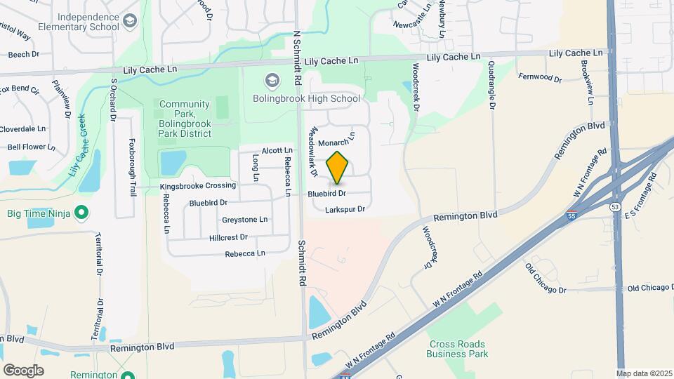 454 Bluebird Dr Map and Location Details