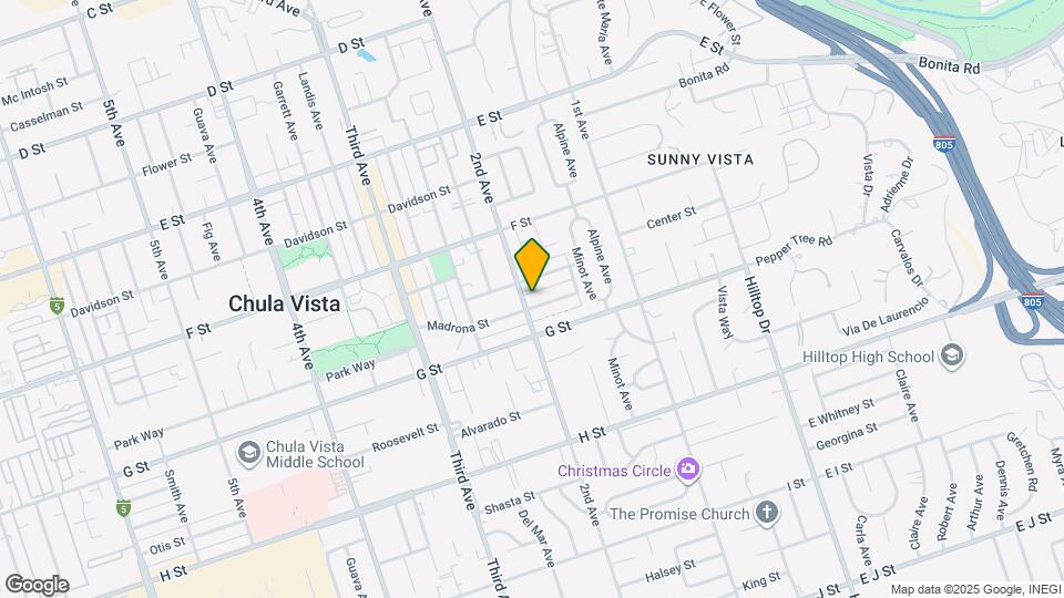 195 Madrona St, Unit A Map and Location Details