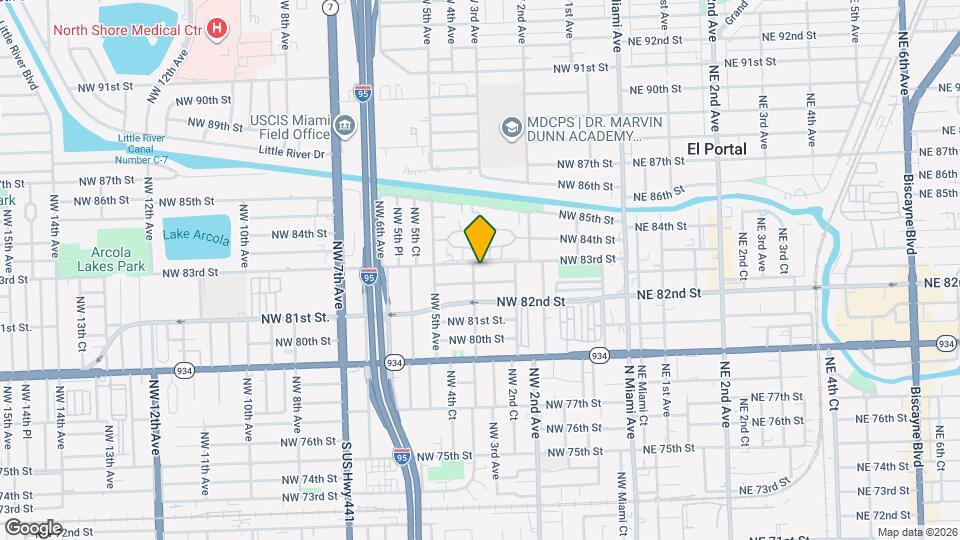 8295 NW 4th Ave Map and Location Details