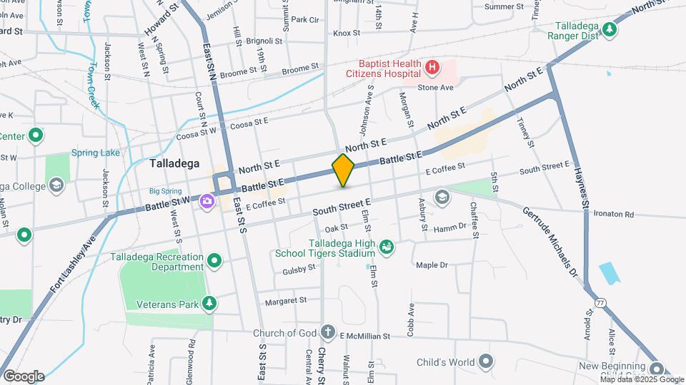 423 E Coffee St Map and Location Details