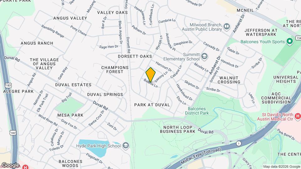 4203 Balboa Ln Map and Location Details