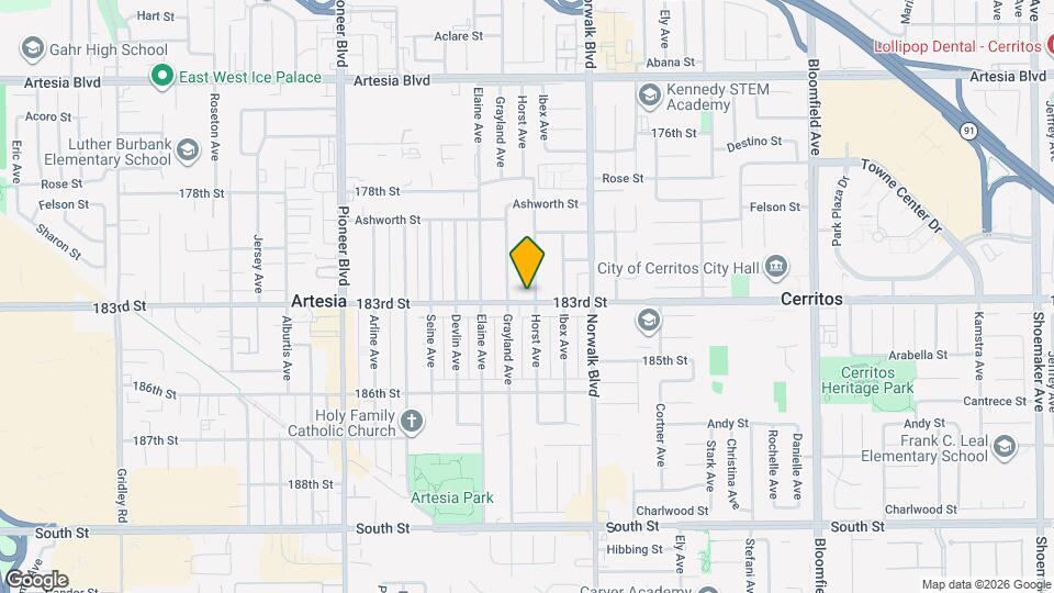 18035 Horst Ave Map and Location Details