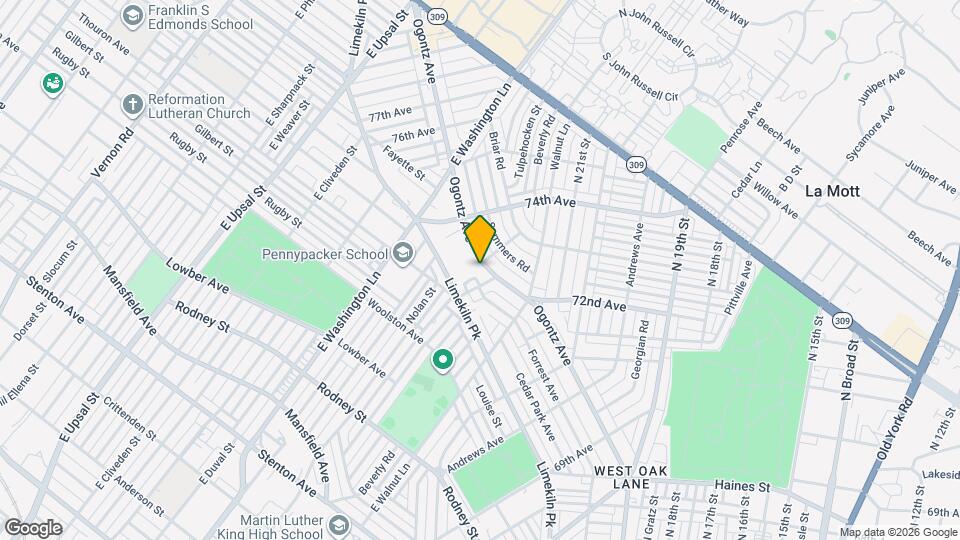 7314 Ogontz Ave Mapa y Detalles de la Ubicación