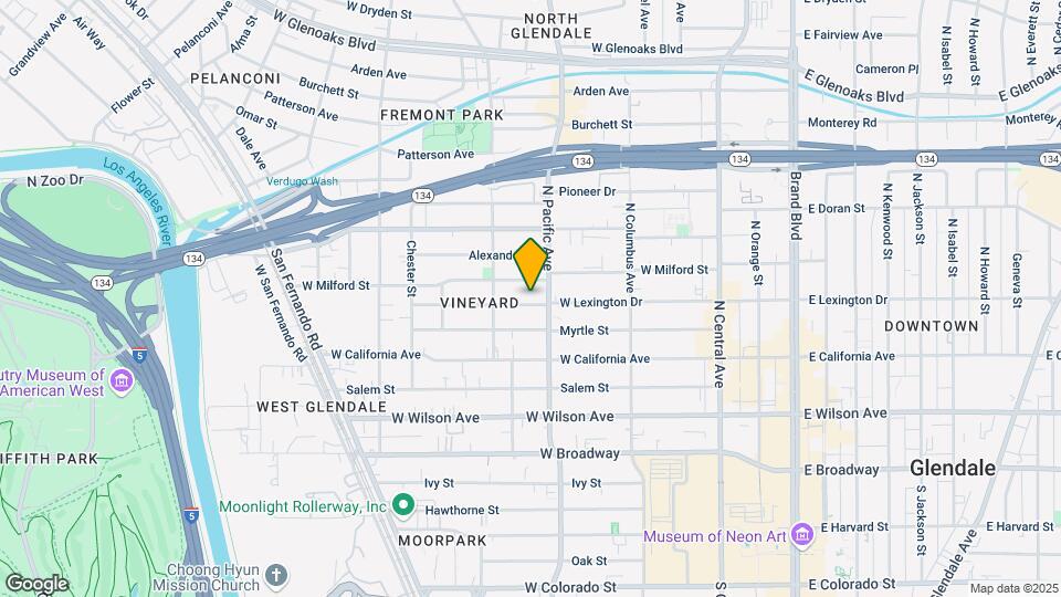 515 W Lexington Dr Mapa y Detalles de la Ubicación