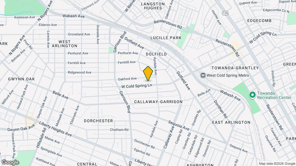 3812 W Cold Spring Ln Map and Location Details