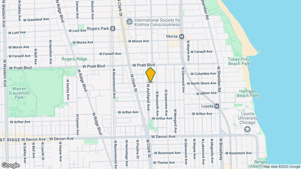 6653-6655 N Ashland Ave Map and Location Details