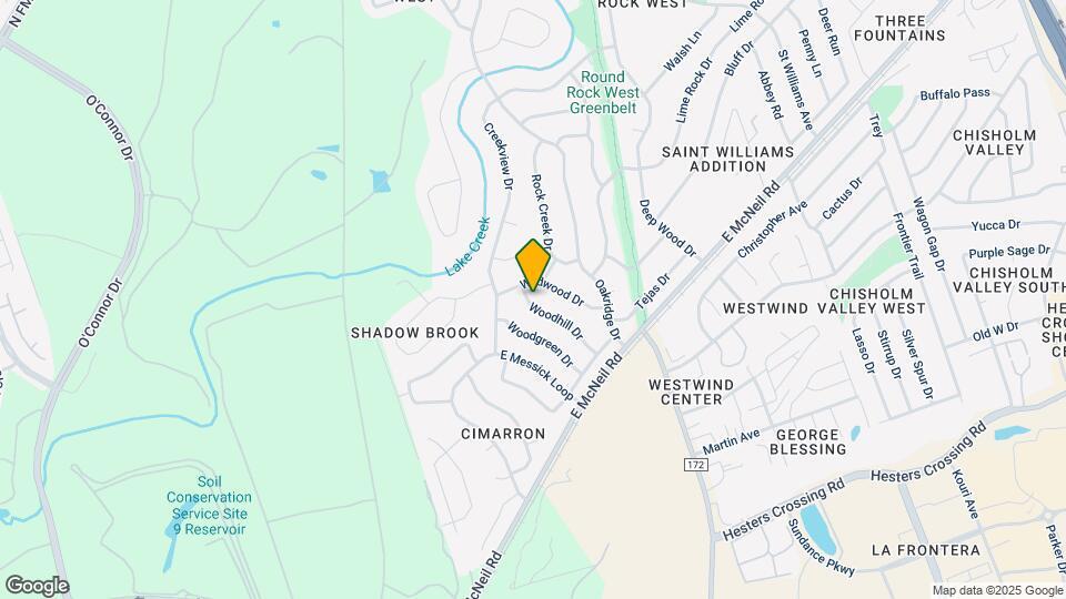 1616 Woodhill Dr Map and Location Details