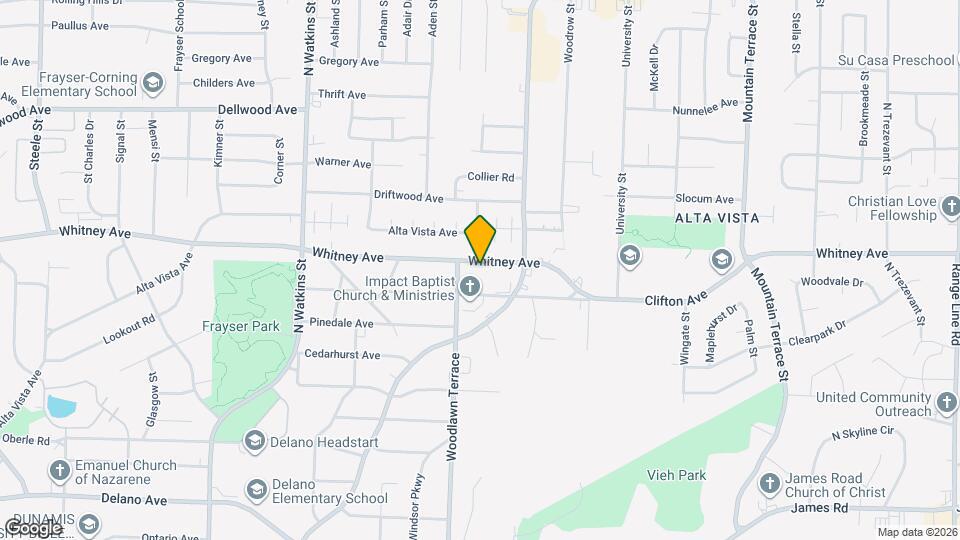 2023 Whitney Ave Map and Location Details