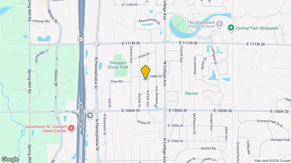 10750 N Park Ave Mapa y Detalles de la Ubicación