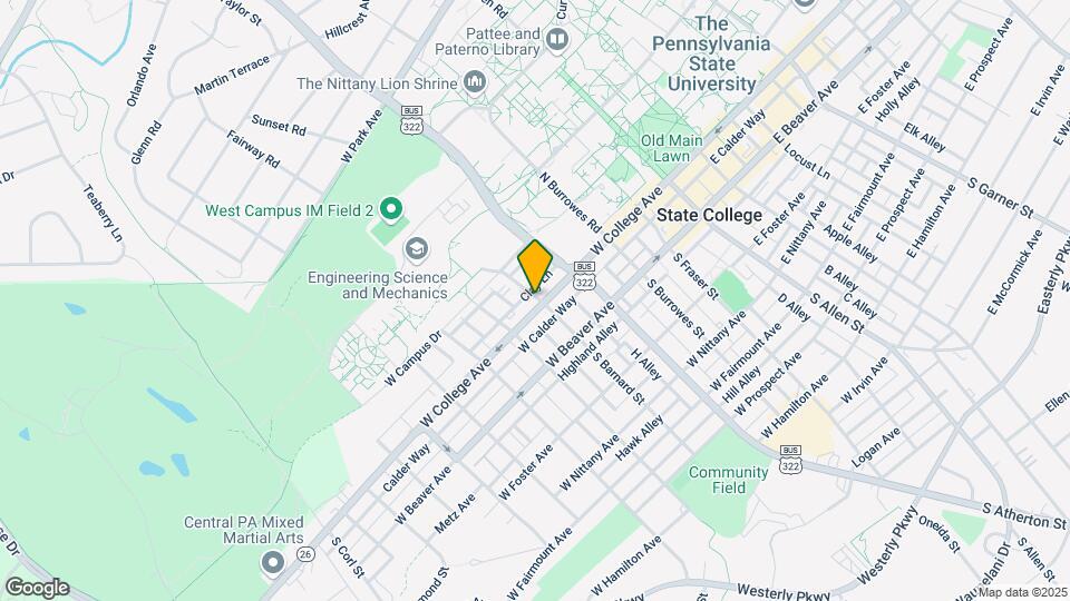 501 W College Ave Mapa y Detalles de la Ubicación