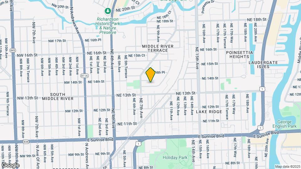 735 NE 13th Ct Map and Location Details