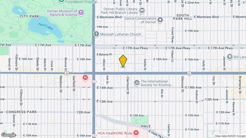 1515 Clermont St Map and Location Details