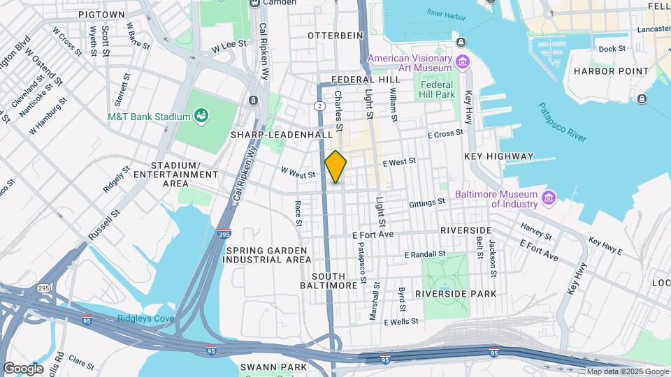 6 W Ostend St Mapa y Detalles de la Ubicación