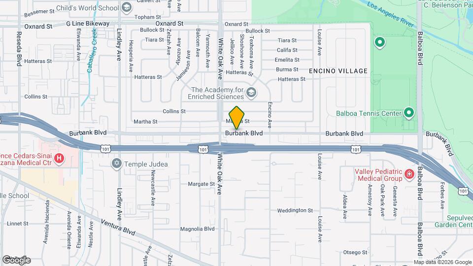 17625 Burbank Blvd Mapa y Detalles de la Ubicación