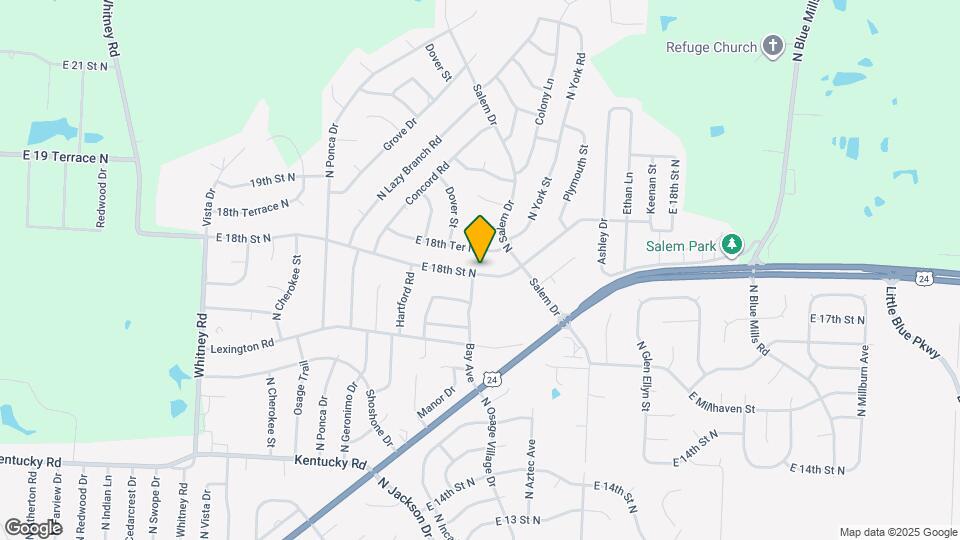 19000 E 18th St N Map and Location Details