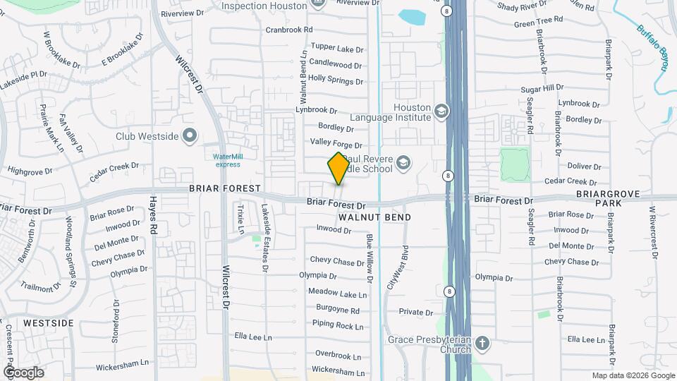 1412 Walnut Bend Ln Map and Location Details