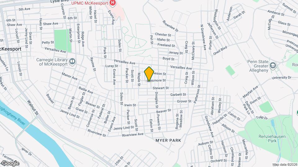 1406 Hamilton St Map and Location Details