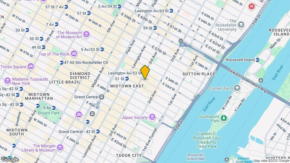 224 E 52nd St Map and Location Details