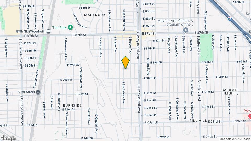 8927 S Blackstone Ave, Unit 2nd Floor Map and Location Details