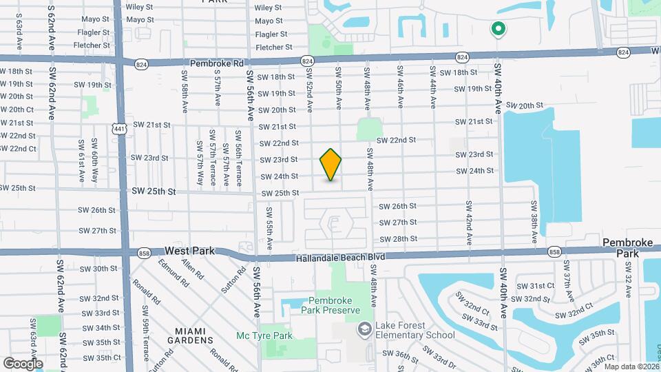 5015 SW 25th St Map and Location Details