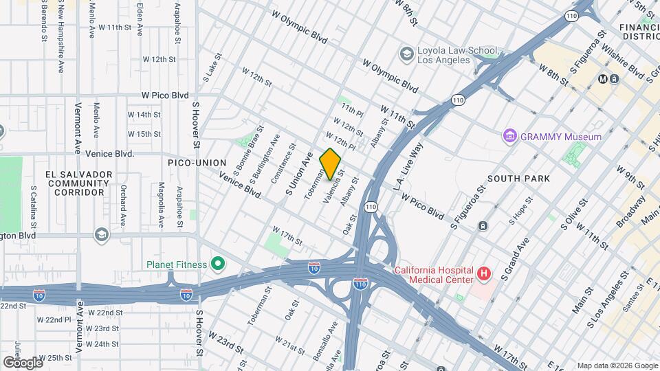 1347 Valencia St Map and Location Details