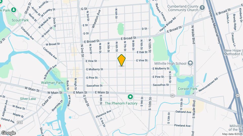 614 E Mulberry St Map and Location Details