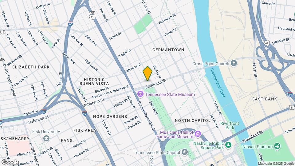 601 Madison St Map and Location Details