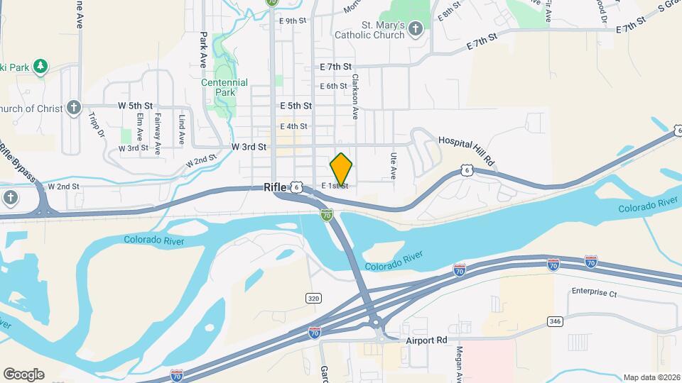 411 E 1st St Map and Location Details