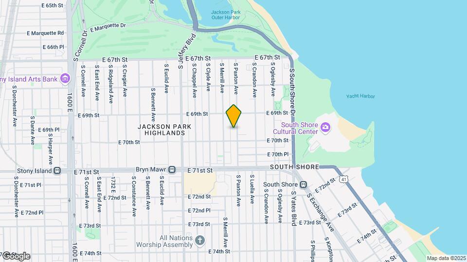6936 S Paxton Ave Map and Location Details