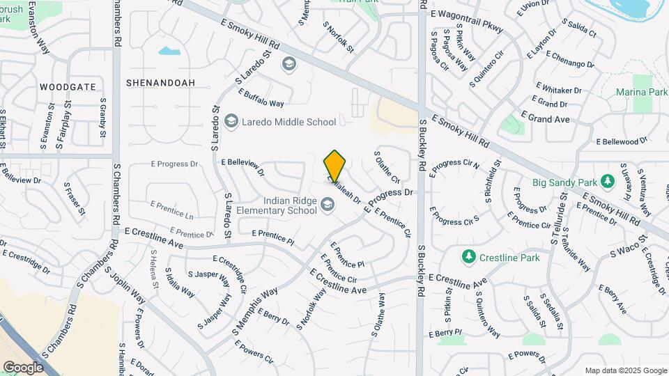 16352 E Hialeah Dr Map and Location Details